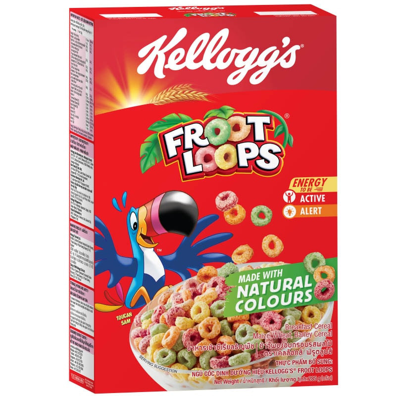 Kelloggs Froot Loops Breakfast Cereal - 285g (Thailand)