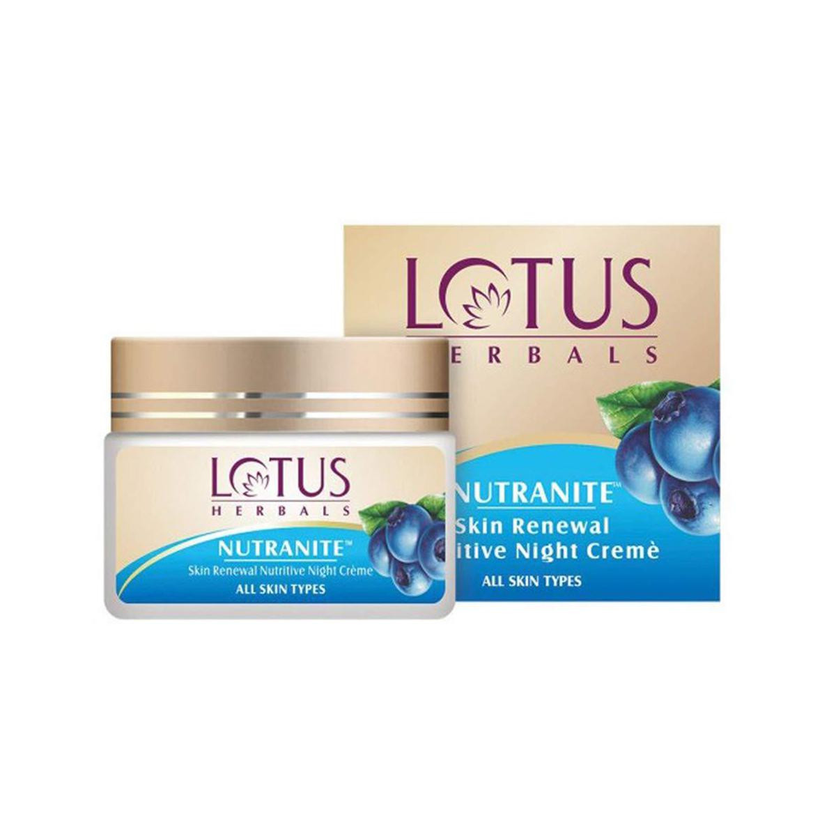 Lotus Herbal Nutranite Skin Renewal Nutritive Night Cream - 50g (India)