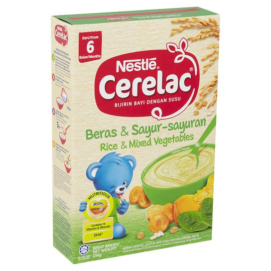 Nestle Baby Cerelac Rice & Mixed Vegetables (6 Month) - 250g (Malaysia)