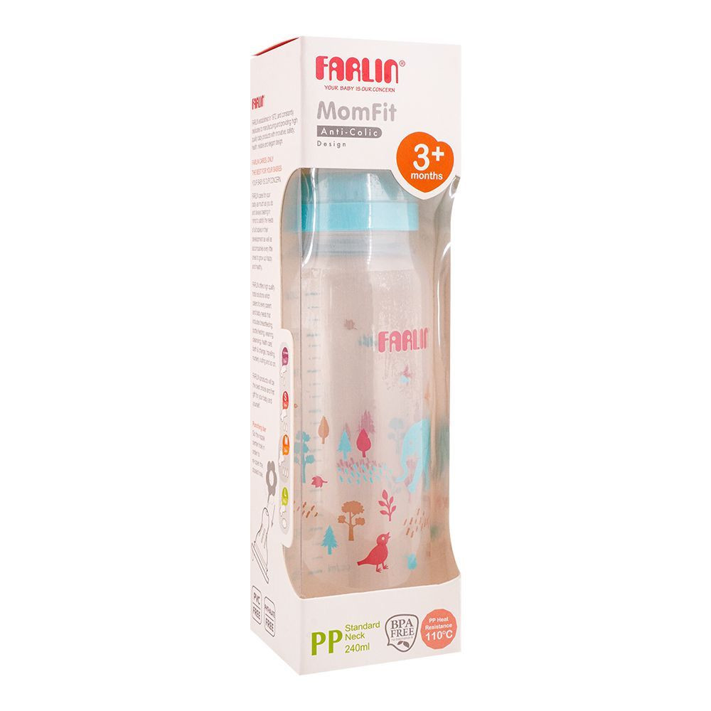 Farlin PP Standard Neck Baby Feeder 3m+ For Boy (AB-41012-B) - 240ml (Taiwan)