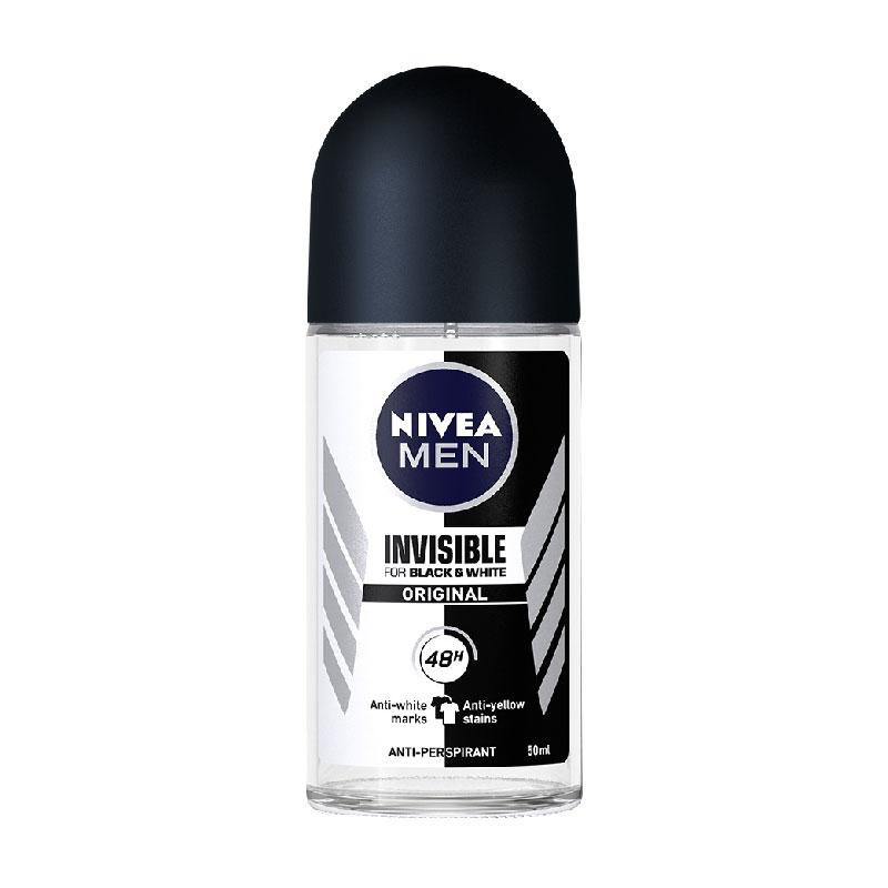 Nivea Roll On 5 In 1 Black & White Invisible For Men - 50ml (Germany)