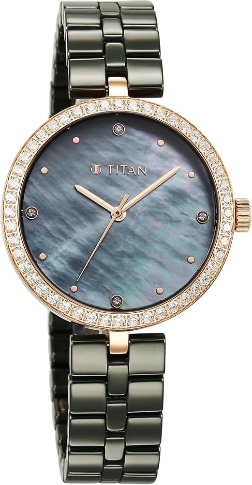 Titan 95215KC04 Leather Bracelet Watch for Female