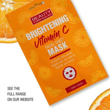 Beauty Formulas Brightening Vitamin C Facial Mask - 1 Sheet