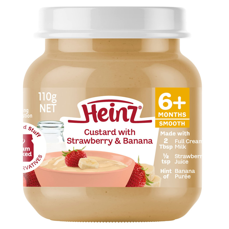 Heinz Custard With Strawberry & Banana 6+Months - 110g (Australia)