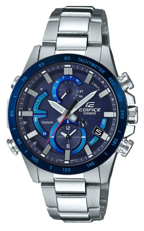 Casio EQB-900DB-2ADR Blue Dial Chain Bracelet Watch for Male