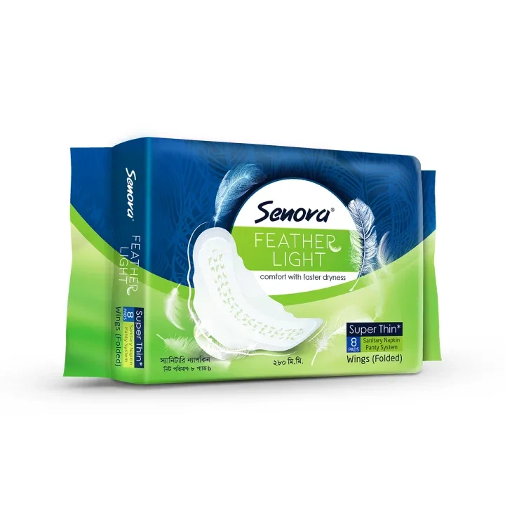 Senora Feather Light Sanitary Napkin ( Panty System ) 8 Pads
