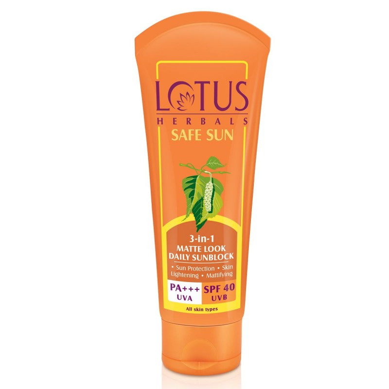 Lotus Safe Sun 3-In-1 Matte Look Baily Sunblock -100g (India)