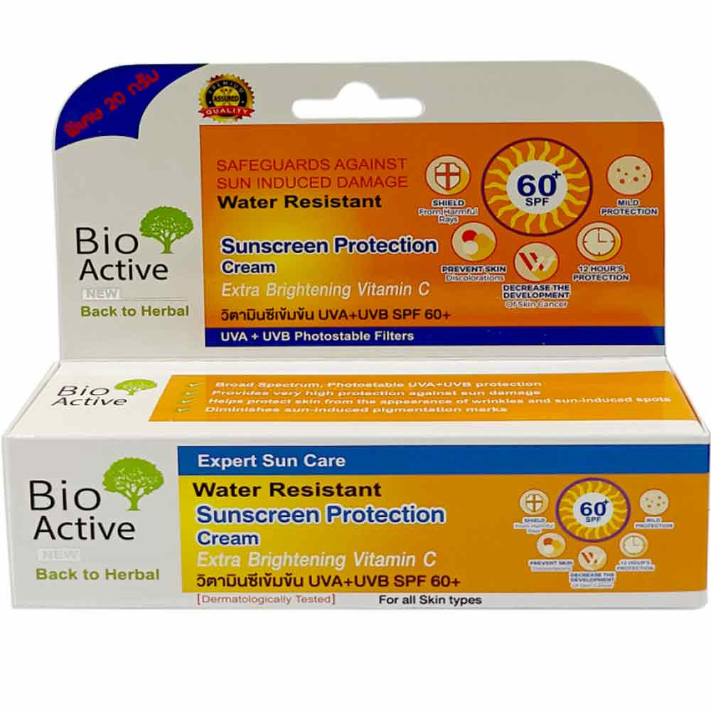 Bio Active Sunscreen Protection Cream SPF 60+ 30gm (Thailand)