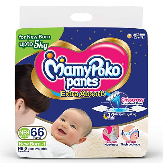 MamyPoko Pants Baby Diaper (0-5Kg) NB 5