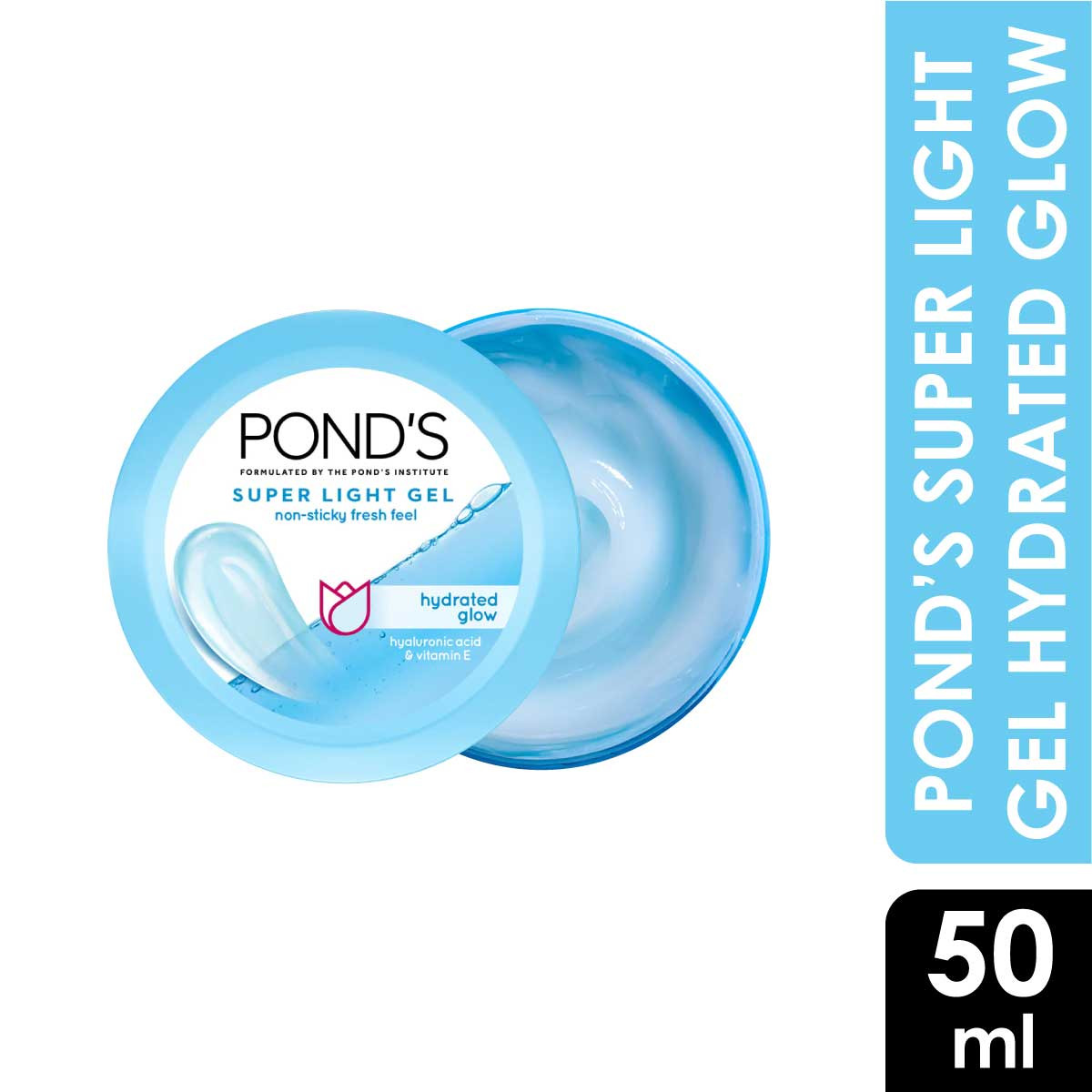 Ponds Super Light Gel Oil Free Moisturiser with Hyaluronic Acid + Vitamin E 50g