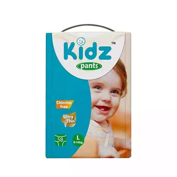 Kidz Baby Diaper Pants Style (9-14Kg) - L 58pcs (Germany)